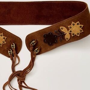 NWT $78 Free People Ivy Wrap Belt Cognac